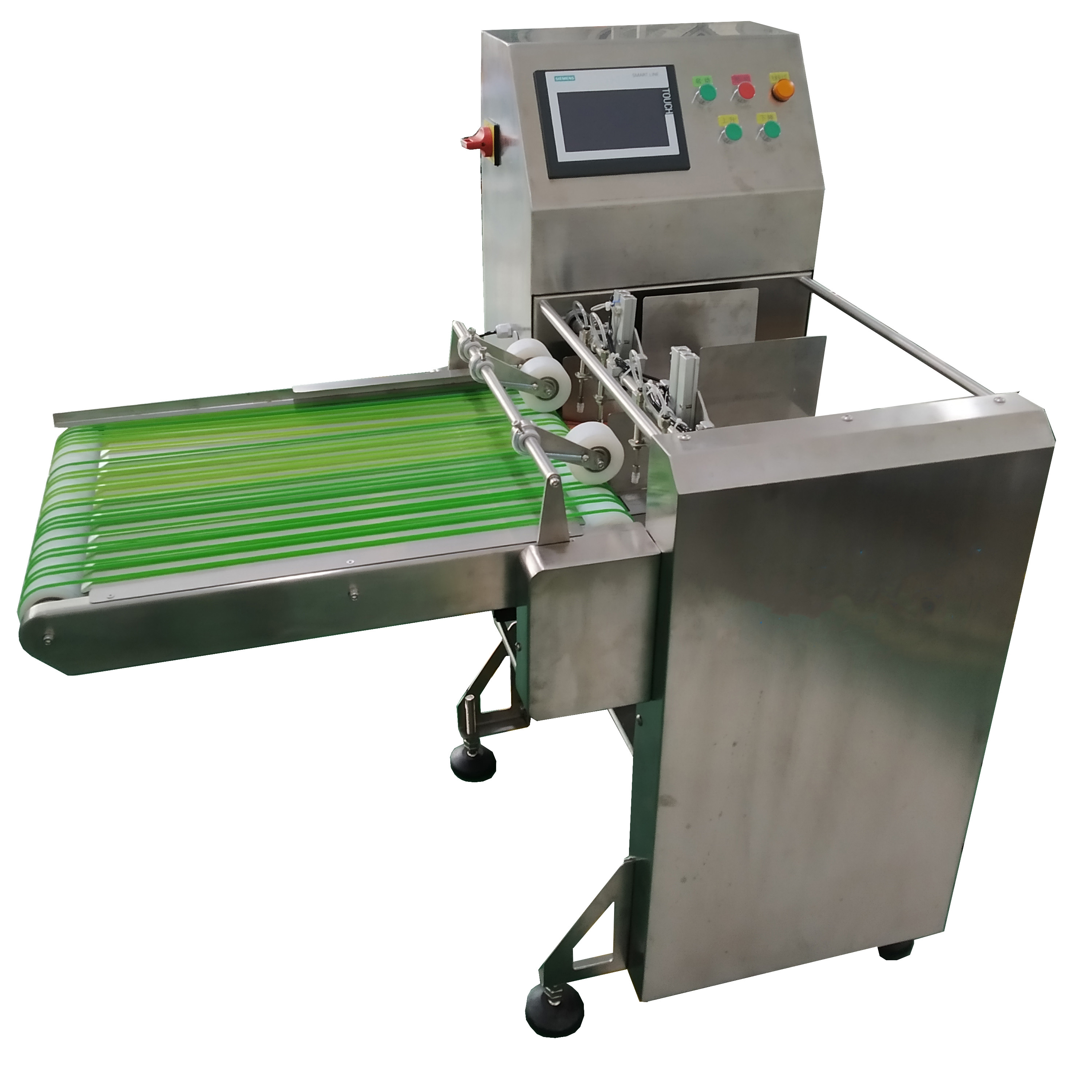 50Hz Pouch Label Applicator Updraft Type Food Bag Labeling Machine 600mm Length