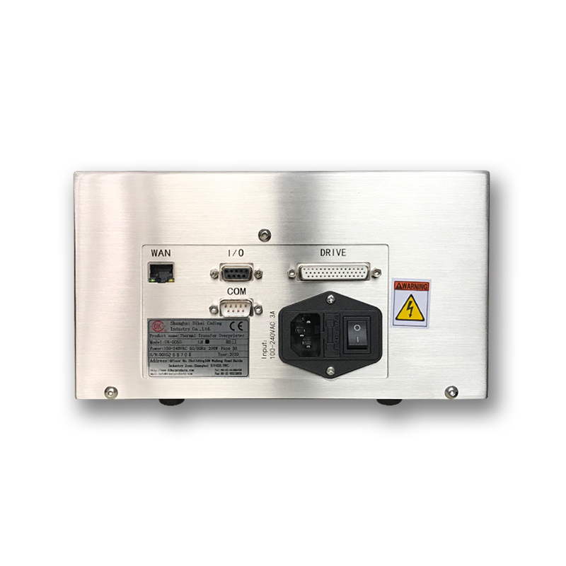 DIKAI D05S 自動熱転写オーバープリンター、最大印字エリア53mm*150mm、6bar/90psiエア供給