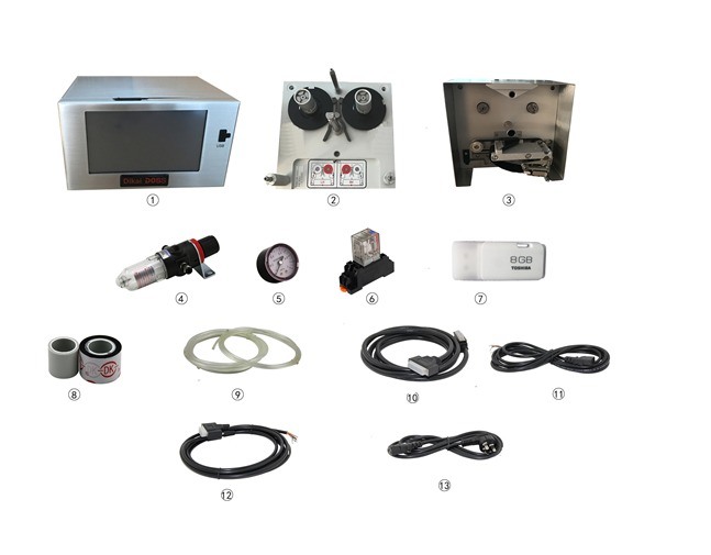 DIKAI D05S 自動熱転写オーバープリンター、最大印字エリア53mm*150mm、6bar/90psiエア供給